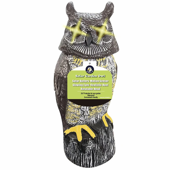 Ugold Solar Powered Owl with Motion Detection, Silent M