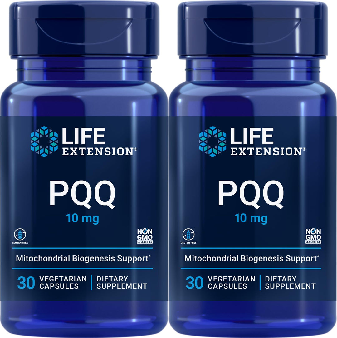 PQQ (Pyrroloquinoline Quinone) 10 mg, 30 Vegetarian Capsules (Pack of 2)