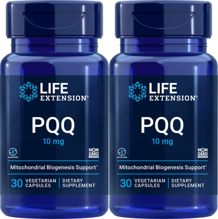 PQQ (Pyrroloquinoline Quinone) 10 mg, 30 Vegetarian Capsules (Pack of 2)