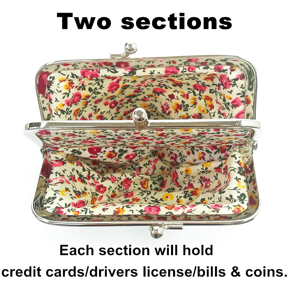 Cute Buckle Coin Purses Vintage Pouch Kiss-lock Change Purse Wallets