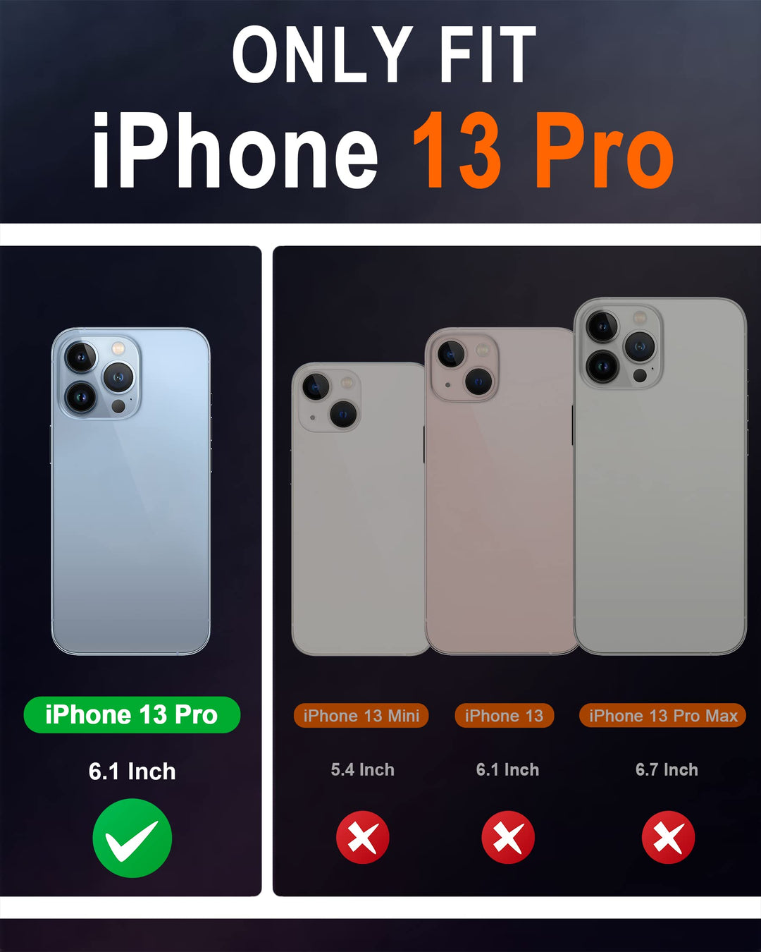 SHIELDON Case for iPhone 13 Pro 6.1, Genuine Leather Wa