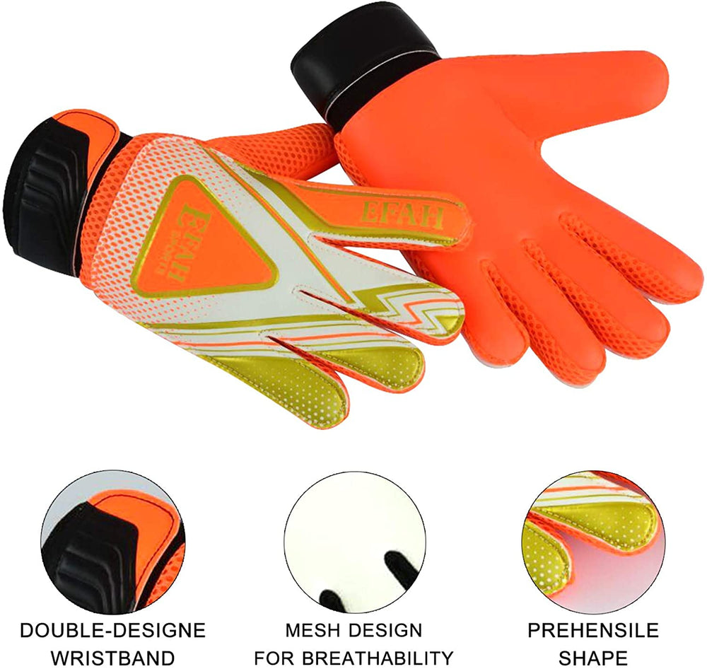 Soccer Goalie Goalkeeper Gloves for Kids Boys Children Football Gloves with Strong Grips