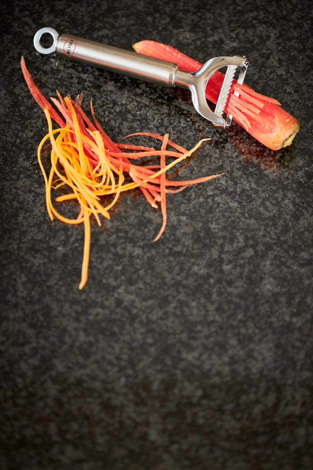 Rösle Stainless Steel Round-Handle Julienne Peeler