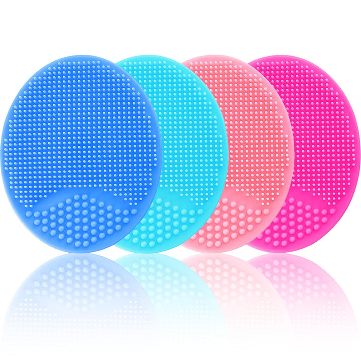 Baby Bath Brush, Baby Cradle Cap Brush, Silicone Massage Brush, Silicone Scrubbers Exfoliator Brush | The Baby Skin Scrubbers Baby Essential for Dry Skin, Cradle Cap and Eczema (Large-Pink & Rose Red)