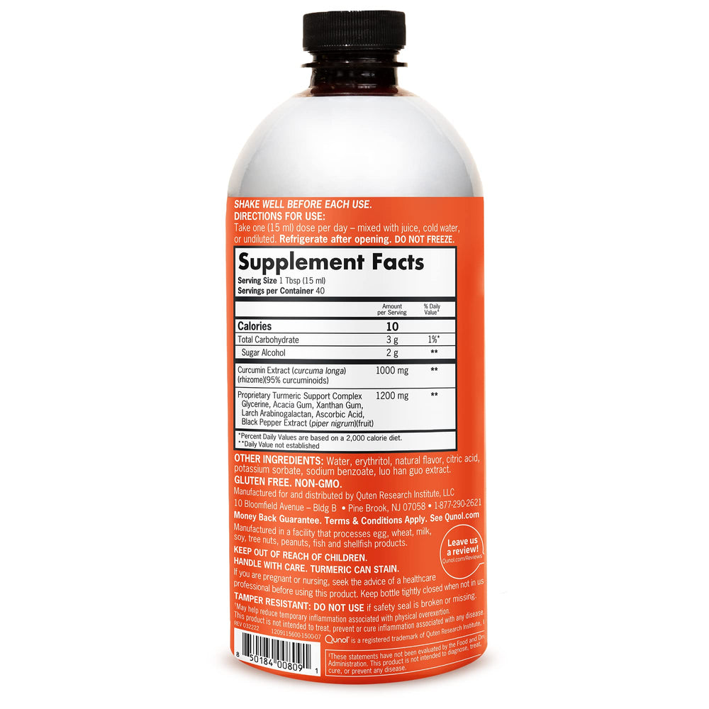 Qunol Liquid Turmeric Curcumin with Black Pepper, Turme