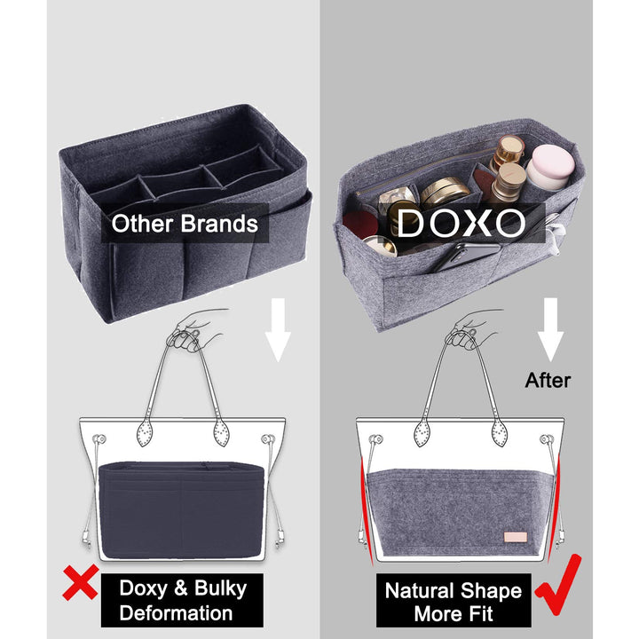 Doxo Purse Organizer Insert Handbag&amp;Tote Felt w