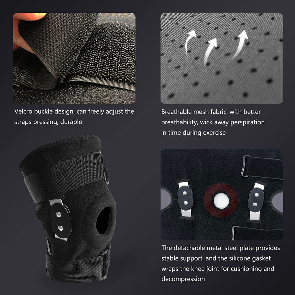 OLAMTAI Knee Brace with side stabilizers, Adjustable Kn