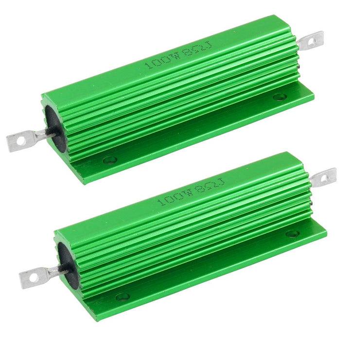 uxcell 100W 8 Ohm Screw Tap Mounted Aluminum Housed Wirewound Resistors 2 Pcs