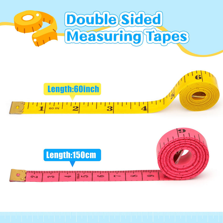 60 inches Double Scale Soft Tape Measure Flexible Measuring Tape Ruler Weight Loss Medical Body Measurement Sewing Tailor Dressmaker Cloth Ruler with Accurate Measurements(150cm/60inch)