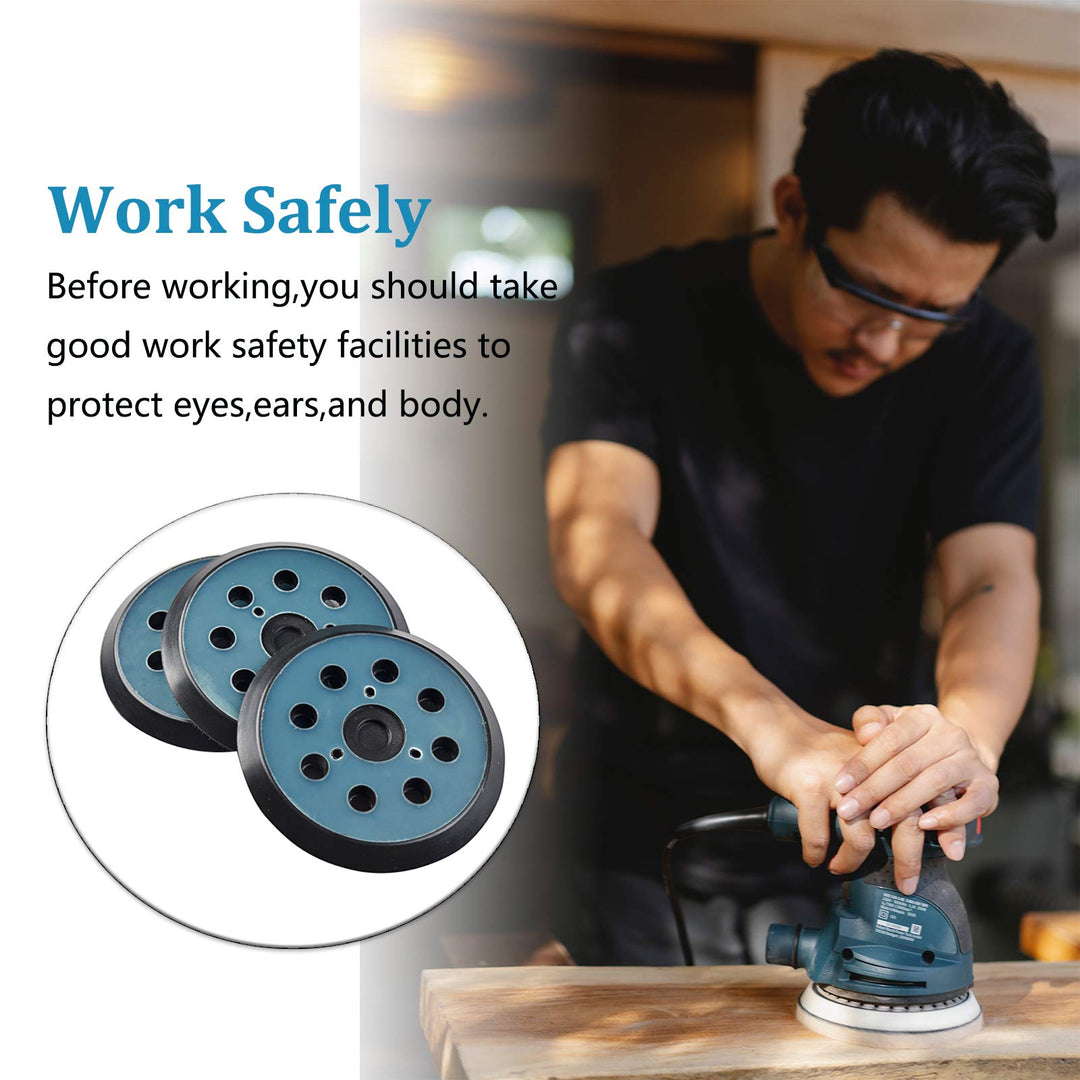 5 Inch 8 Hole Replacement Sander Hook and Loop Replacement Sanding Pads Sanding Backing Plates Compatible for Makita BO5010, BO5030/K, BO5031K, BO5041K, XOB01Z Sander