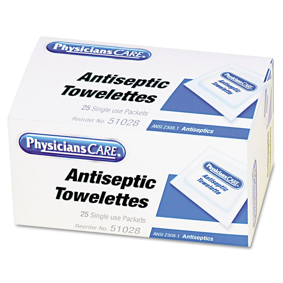 PhysiciansCare First Aid Antiseptic Towelettes, Box of 