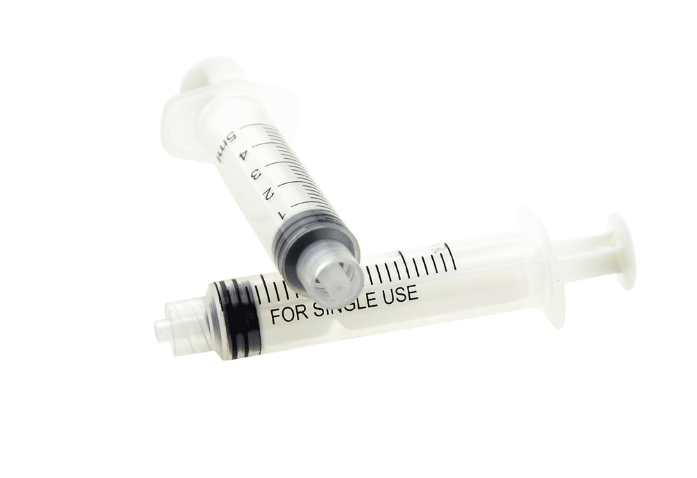 Pack of 5 X 5 ml 5cc Syringes Without Needle