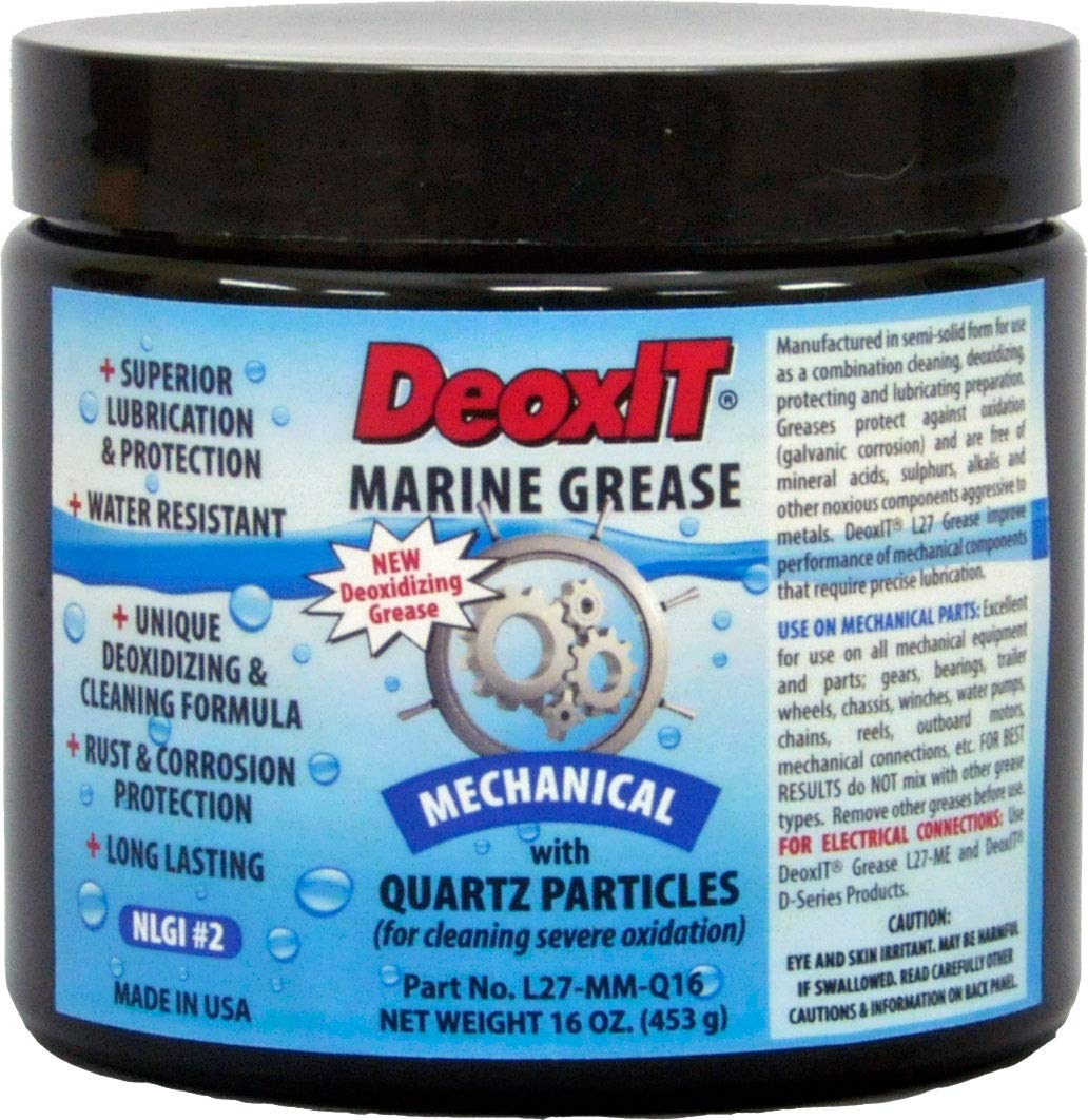 CAIG Laboratories, DeoxIT, L27-MM, Mechanical Marine Grease with Quartz Particles, 510 Grams Tub/Jar