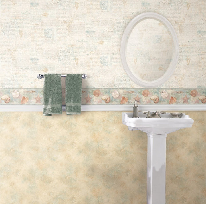 BBC46051B Quinten Seashells Toss Wallpaper Border