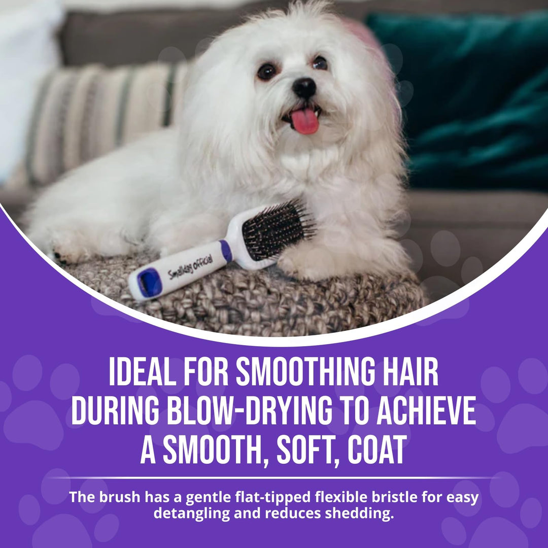, Smooth It Out Brush for Smoothing Fur and Lifting Hair Debris on Small Dogs, and Toy Breed Dogs - Pain Free Grooming