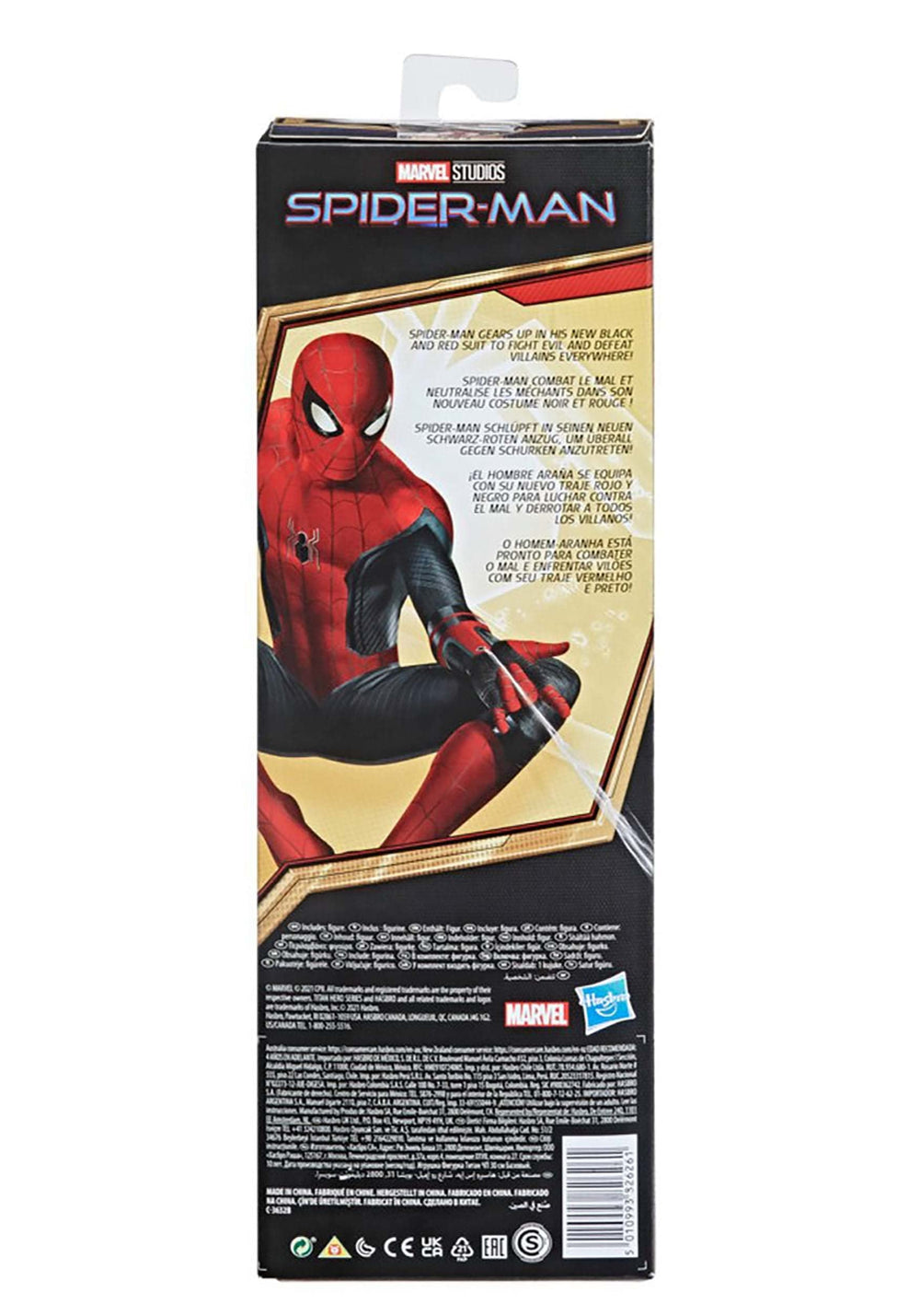Marvel Titan Hero Series 12-Inch New Red and Black Suit Action Figure Toy, Movie Inspired, for Kids Ages 4 and Up