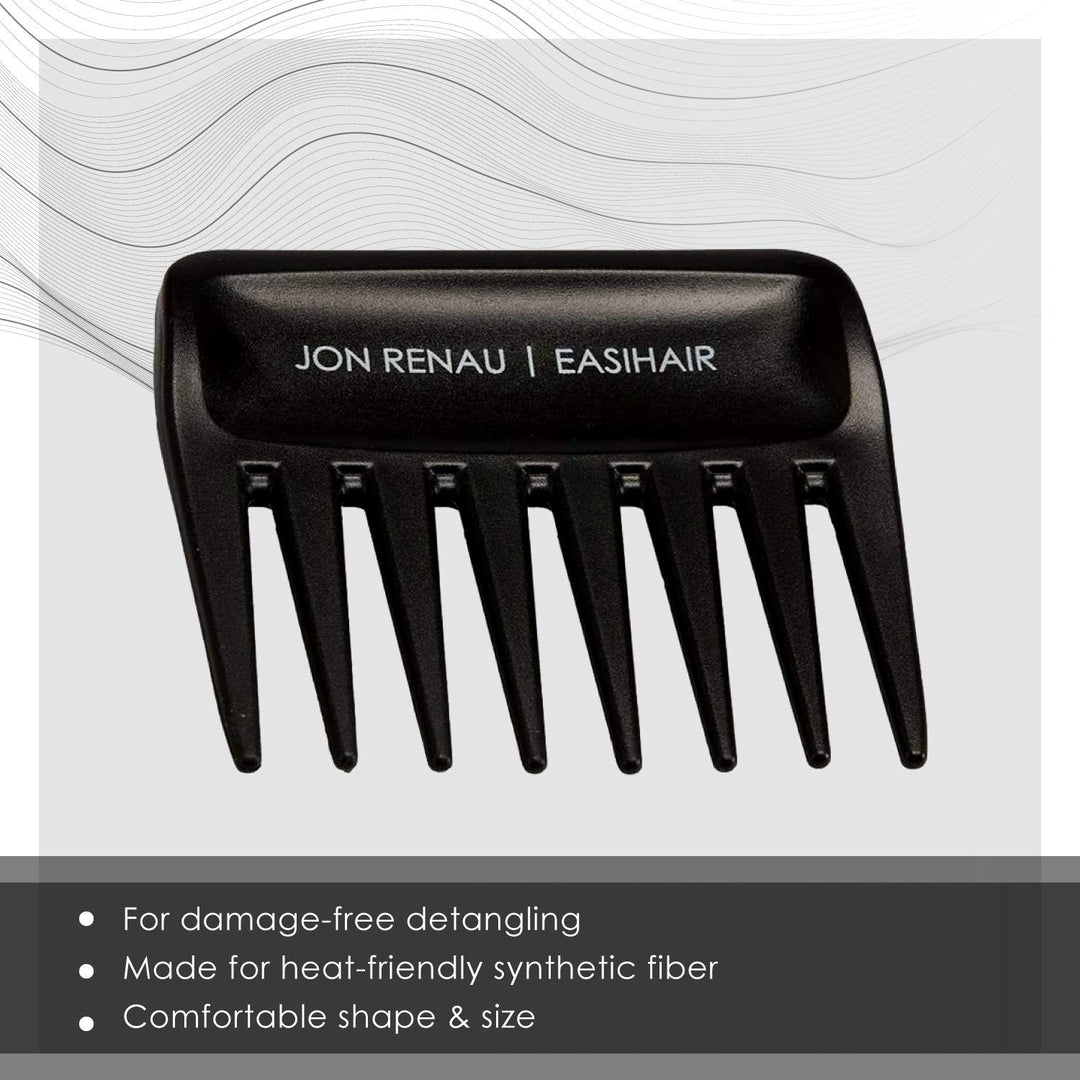 Set of 3 Wide Tooth Combs by Jon Renau &amp; easiHair for Synthetic