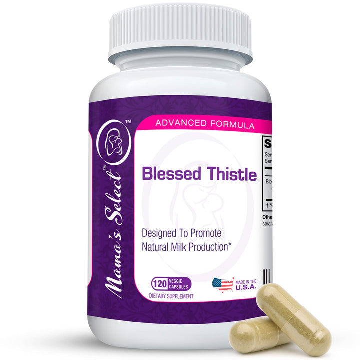 Mama&#39;s Select Blessed Thistle Breastfeeding Supplement, 800mg Lactation Support for Increased Breast Milk - 120 Vegan Capsules