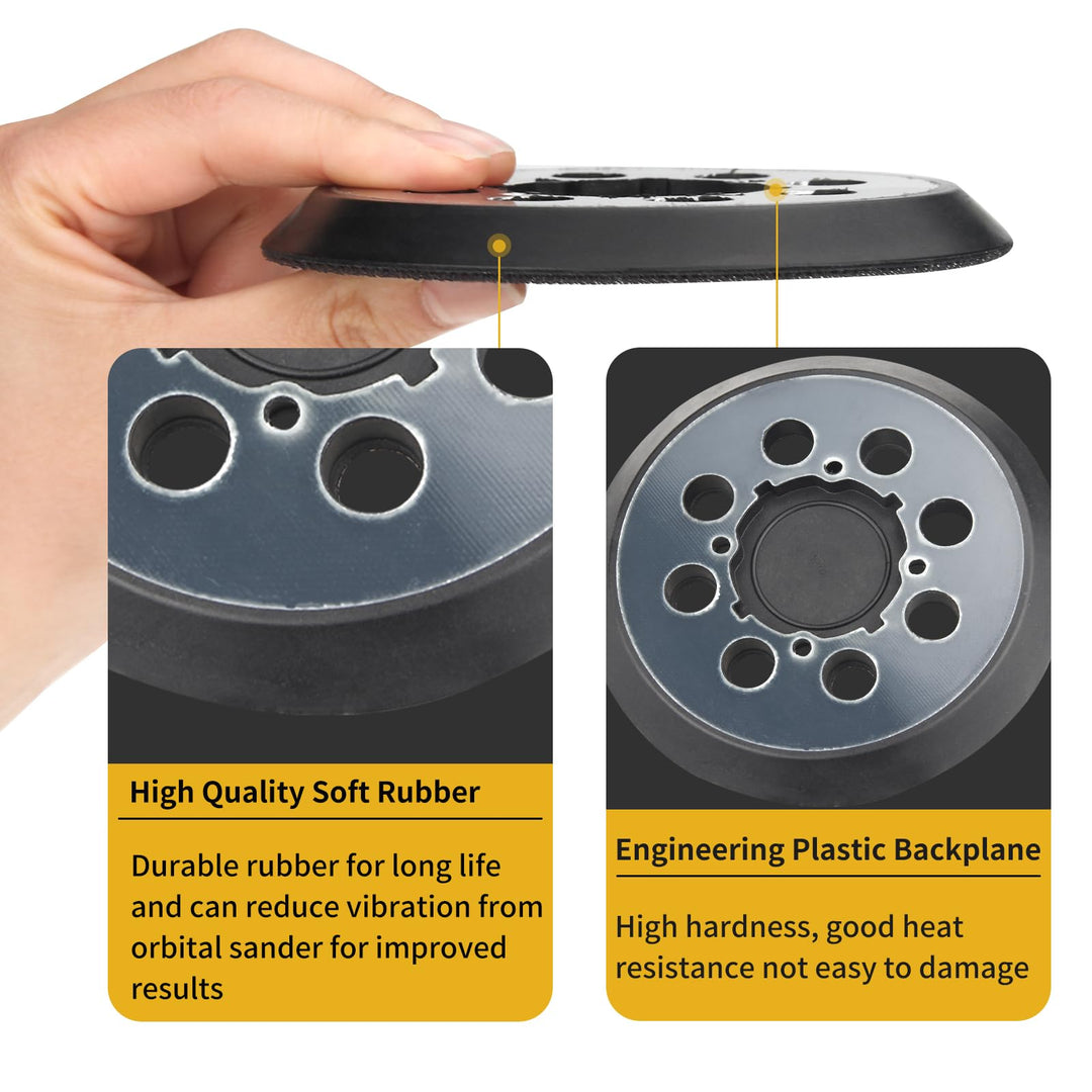 Sander Pad for Dewalt, 5 8 Hole Hook and Loop Orbital Sander Pad Replacement for DeWalt DWE6421 6421K DWE6423 6423K DCW210B (4 Screw Holes Sanding Part for DeWalt DWE64233 &amp; N329079)