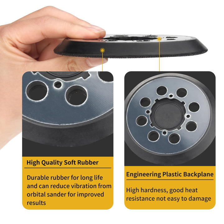Sander Pad for Dewalt, 5 8 Hole Hook and Loop Orbital Sander Pad Replacement for DeWalt DWE6421 6421K DWE6423 6423K DCW210B (4 Screw Holes Sanding Part for DeWalt DWE64233 &amp; N329079)