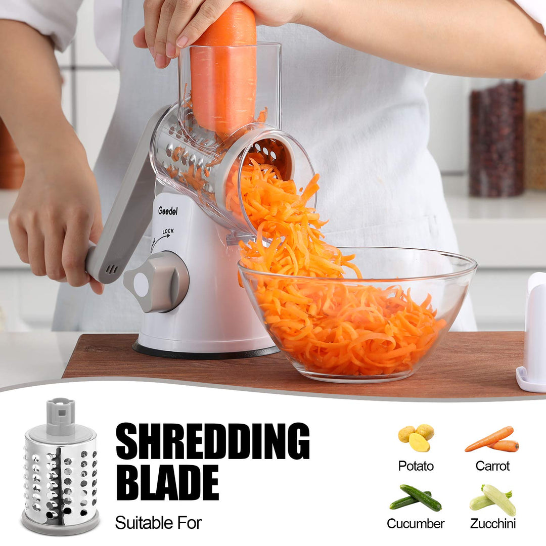 Geedel Rotary Cheese Grater, Kitchen Mandoline Vegetabl