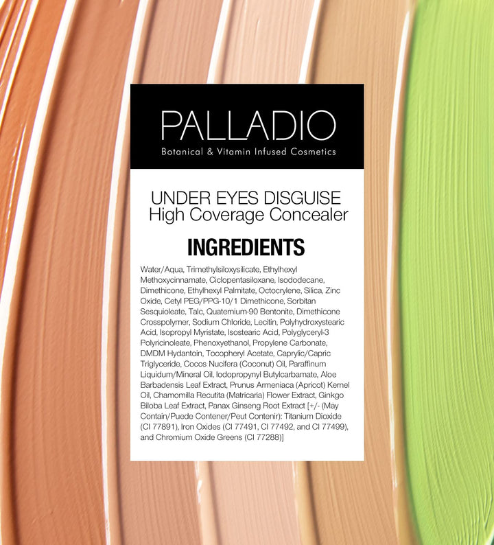 Full Coverage Concealer, Under Eyes Disguise, Creamy Face and Eye Concealer, Evens Skin Tone, Conceals Blemishes, Dark Circles and Fine Lines, Use with Concealer Brush, Mocha