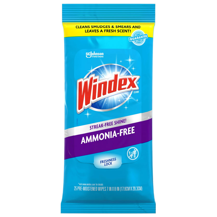 Windex Ammonia-Free Premoistened Glass Wipes, Crystal R