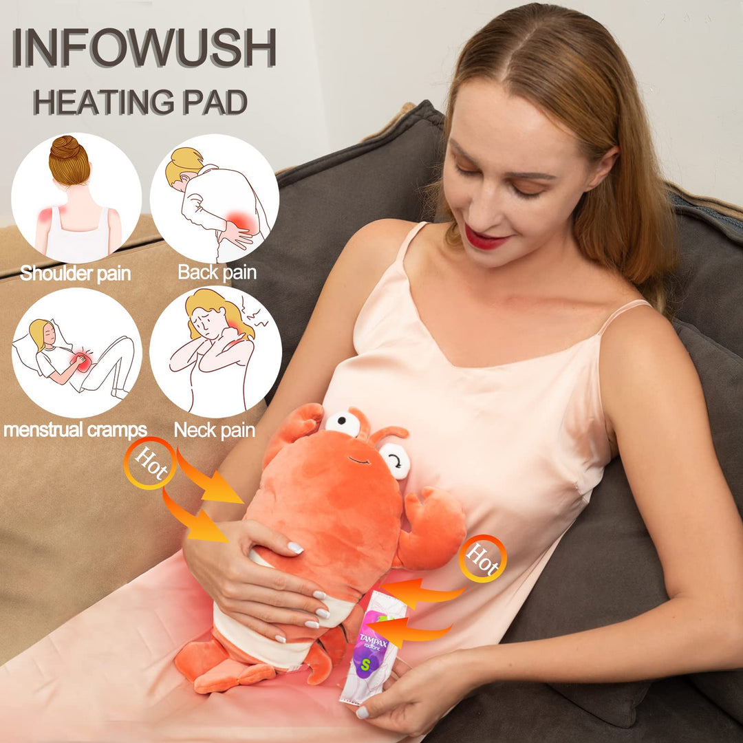 Infowush Heating Pads for Cramps, 15 Weighted Stuffed A