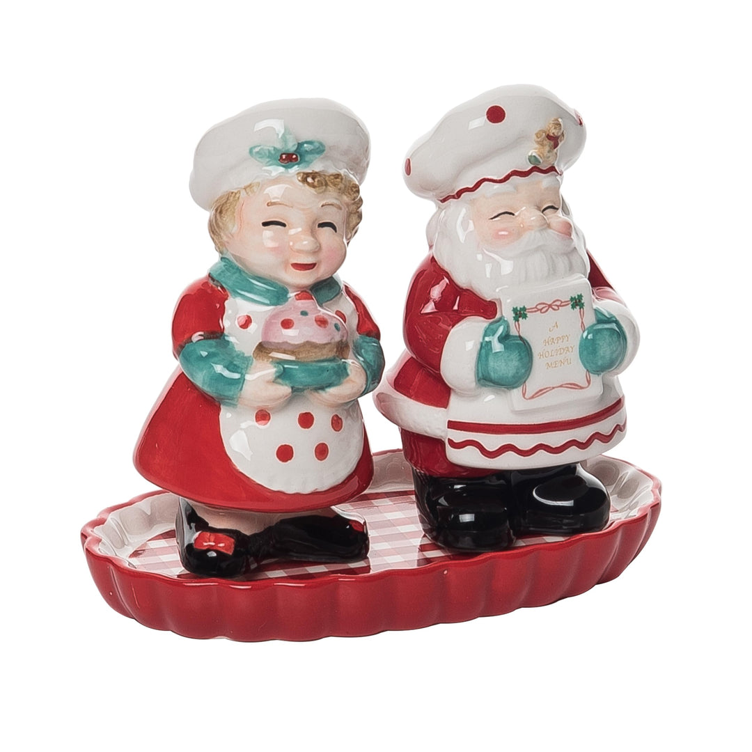 Transpac Dolomite North Pole Salt &amp; Pepper Shak