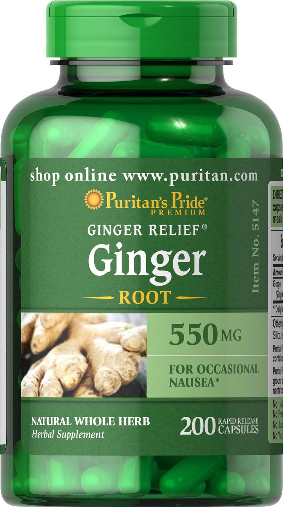 Puritan's Pride Ginger Root, Supports Digestive Hea