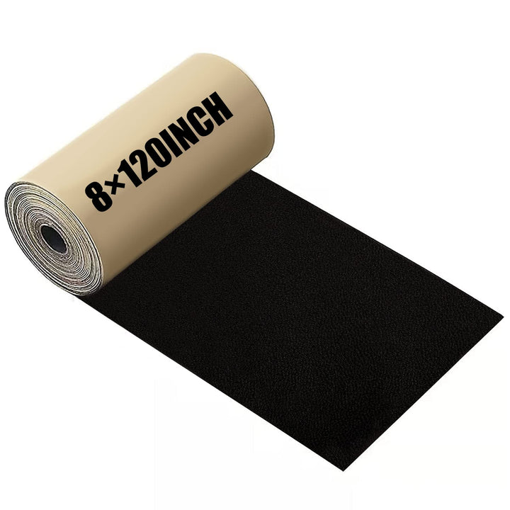 Leather Repair Tape Patch 8x120 Inches, Leather Repair Patch Self Adhesive for Couches, Sofa, Furniture, Vinyl Car Seats, Bags, Jackets First Aid Patch (Black)