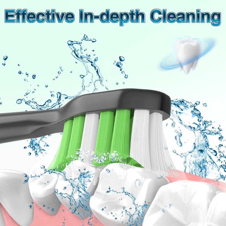 Aoremon Replacement Heads for Sonicare Philips Electric Toothbrush, Black Brush Heads Compatible with Sonicare All Snap-on Toothbrush Modle,10PCS