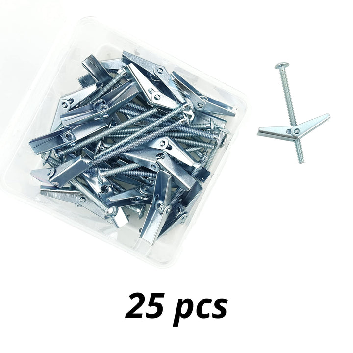 HASWARE Toggle Bolt Zinc Plated Steel and Wing Nut for 