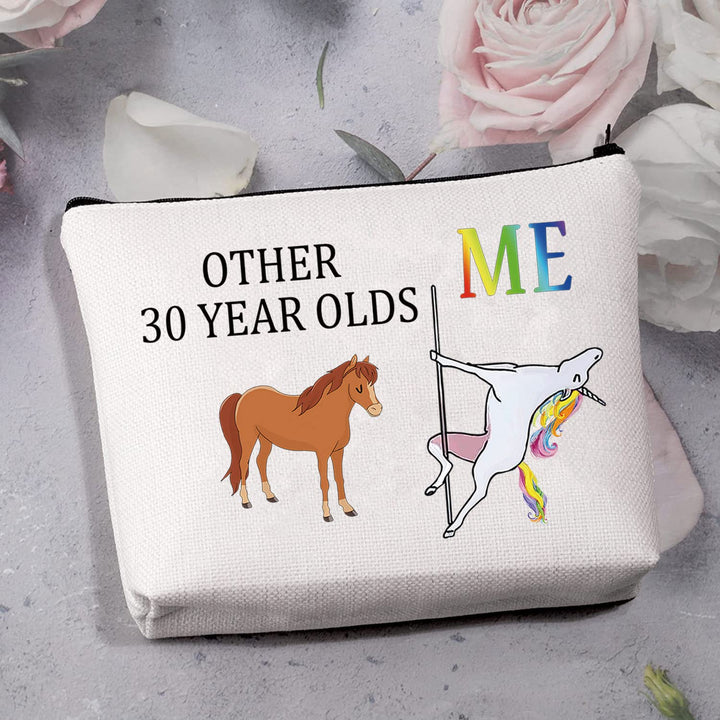 MBMSO Other 30 Year Olds Me Unicorn Makeup Bag Funny 30