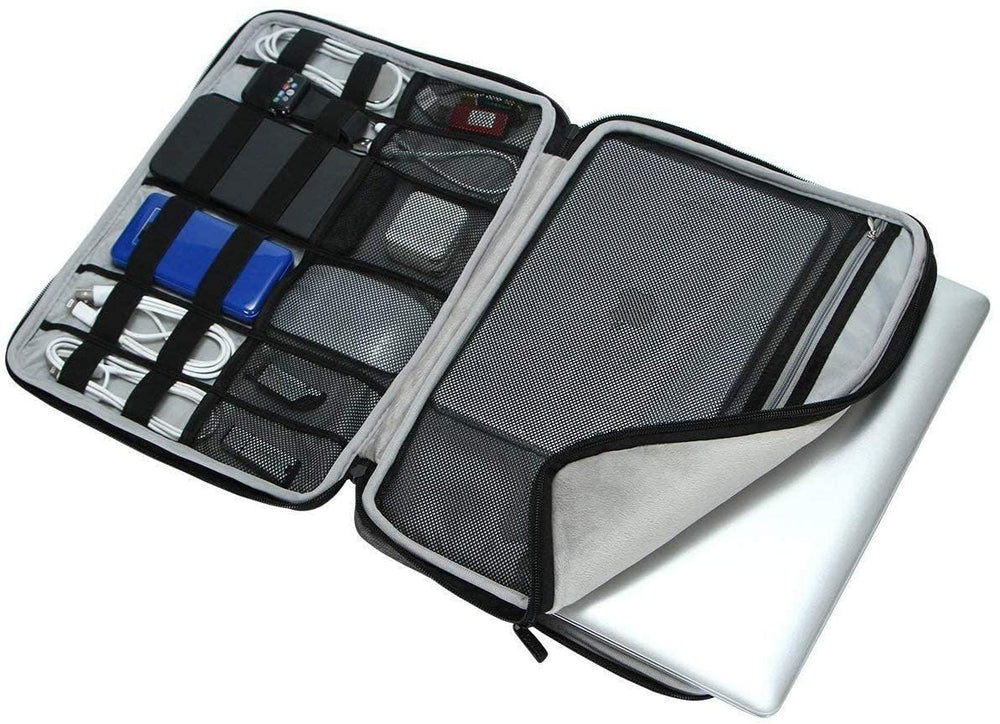 Handle 11-11.6 Inch Laptop and iPad Case/Electronic Accessories Storage Bag 11”Laptop Sleeve for Ultrabook/Notebook/Netbook/MacBook - Grey