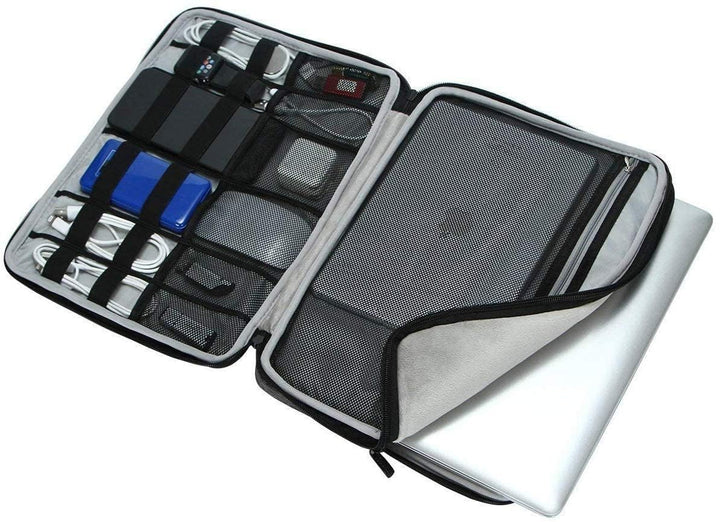 Handle 11-11.6 Inch Laptop and iPad Case/Electronic Accessories Storage Bag 11”Laptop Sleeve for Ultrabook/Notebook/Netbook/MacBook - Grey