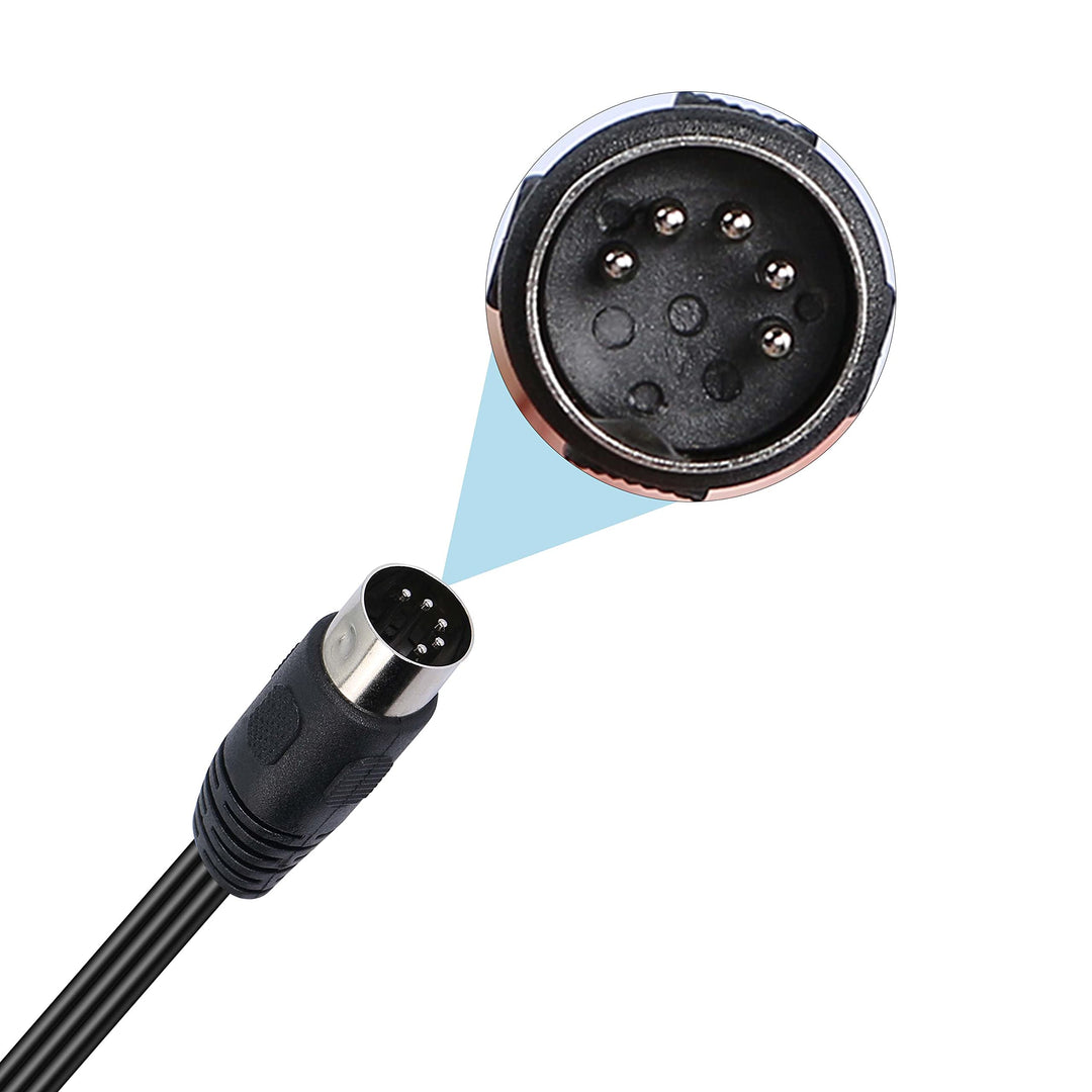 XMSJSIY Din MIDI 5 Pin to RCA and 3.5mm Cable, 5 Pin DI