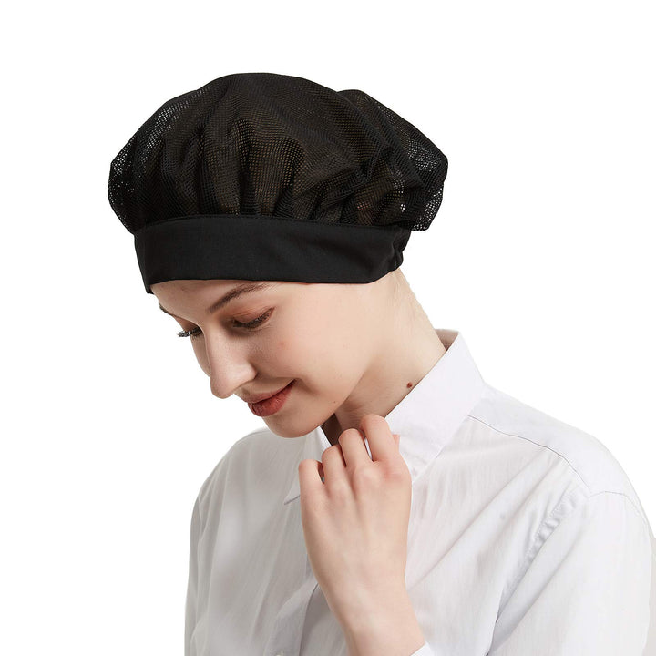 6 Pack Adjustable Chef Cap Mesh Cooking Hats Food Service Hair Nets Kitchen Net Reusable Restaurant Beanie