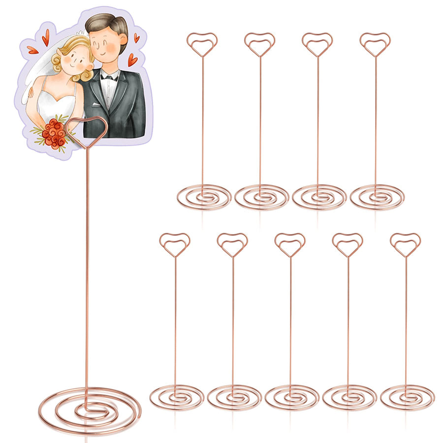 HomWanna Table Number Holders 10Pcs - 8.75 inch Heart S