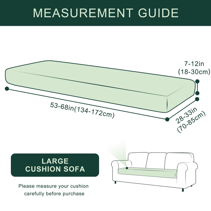 Stretch Couch Cushion Covers, RV Seat Cushion Covers, Individual Replacement Sofa Cushion Covers, Soft Chair Sofa Seat Cushion Slipcover with Elastic Bottom Jacquard Fabric (Large, Light Gray)