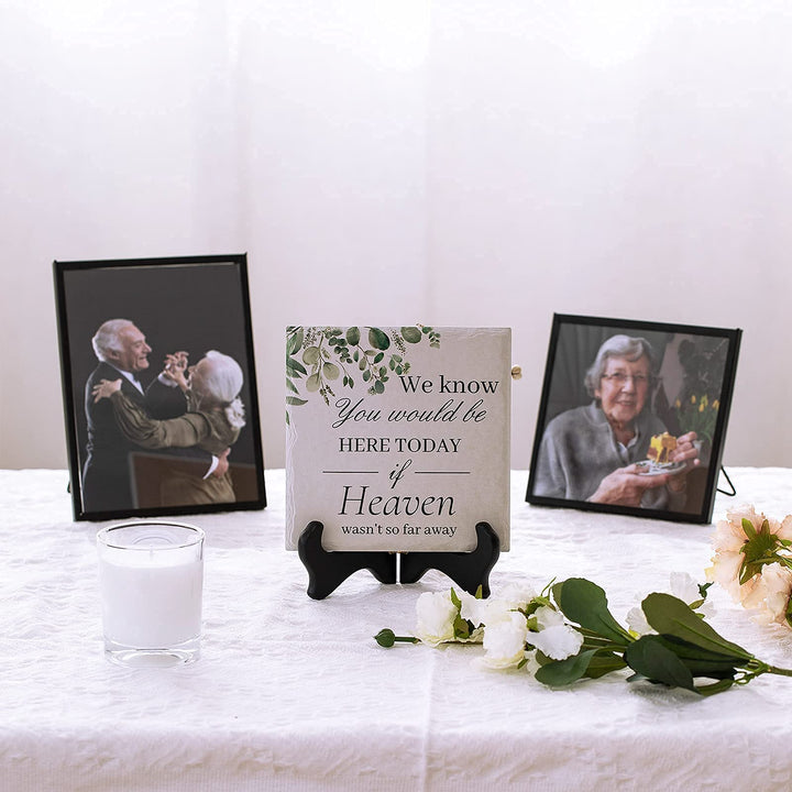 In Loving Memory Of Loved One Wedding Memorial Table Sign Gifts For Ceremony And Reception Family Unity Wedding Table Decoration With Wooden Stand For Loss Mom We Know You Would Be Here Today