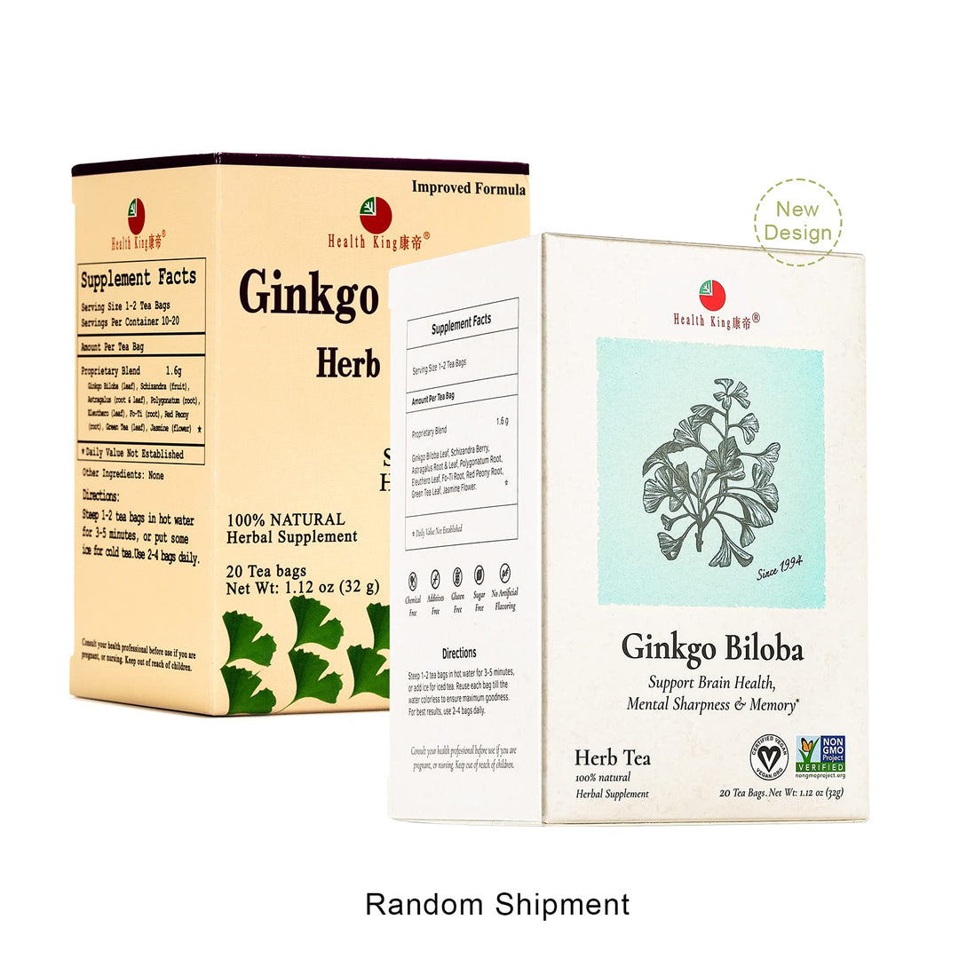 Health King Ginkgo Biloba Herb Tea, Teabags, 20 Count B