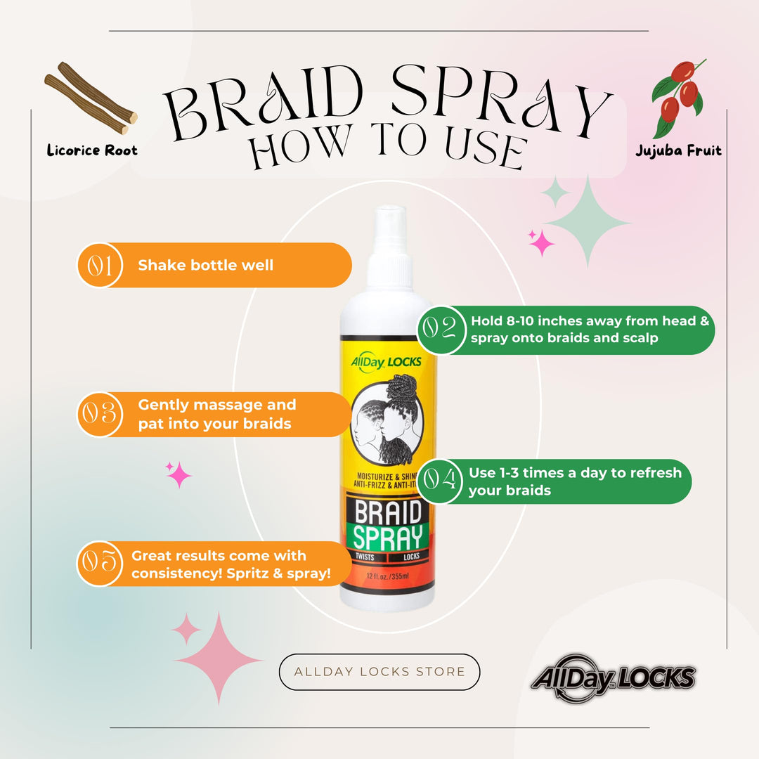 All Day Locks Braid Spray (12 Fl Oz)