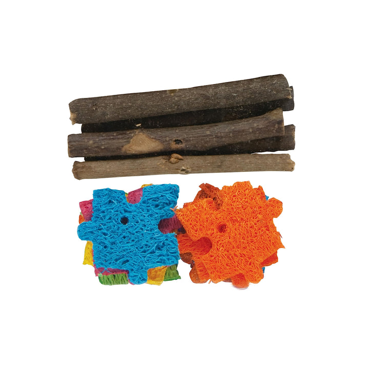 Kaytee Combo Chew Apple Wood & Puzzle