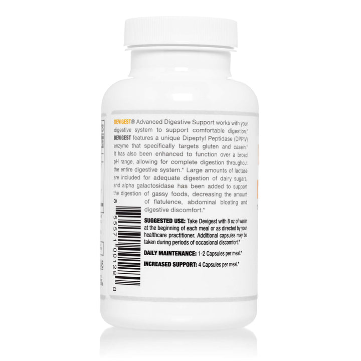 - Devigest ADS, Advanced Digestive Support, Relief for Lactose Intolerance and Casein Sensitivities, Vegan, Non-GMO, 180 Capsules