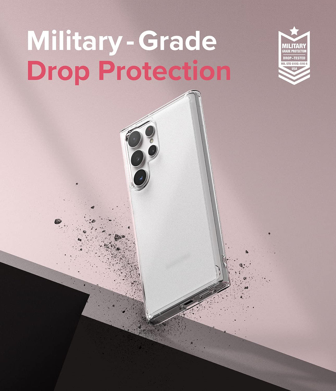 Fusion [Prevents Oily Smudges] Compatible with Samsung Galaxy S22 Ultra Case, Anti-Fingerprint Technology Easy to Hold Feels Velvety Soft Phone Cover for Women, Men - Matte Clear