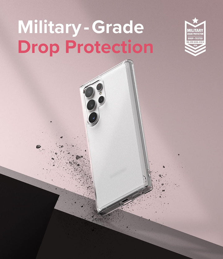 Fusion [Prevents Oily Smudges] Compatible with Samsung Galaxy S22 Ultra Case, Anti-Fingerprint Technology Easy to Hold Feels Velvety Soft Phone Cover for Women, Men - Matte Clear