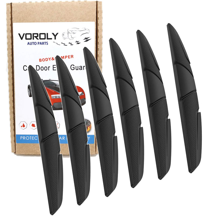 6 Pcs Silicone Car Door Edge Guards Universal Car Bumper Body Protector Trim Guard Auto Rearview Mirror Anti Collision Protector (Black)