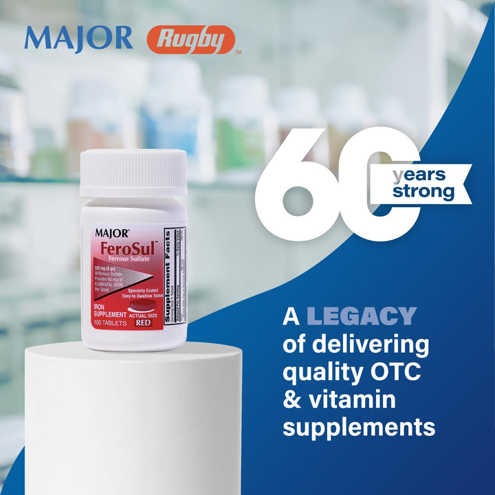 MAJOR Ferosul - Ferrous Sulfate 325mg Tablets with 65mg