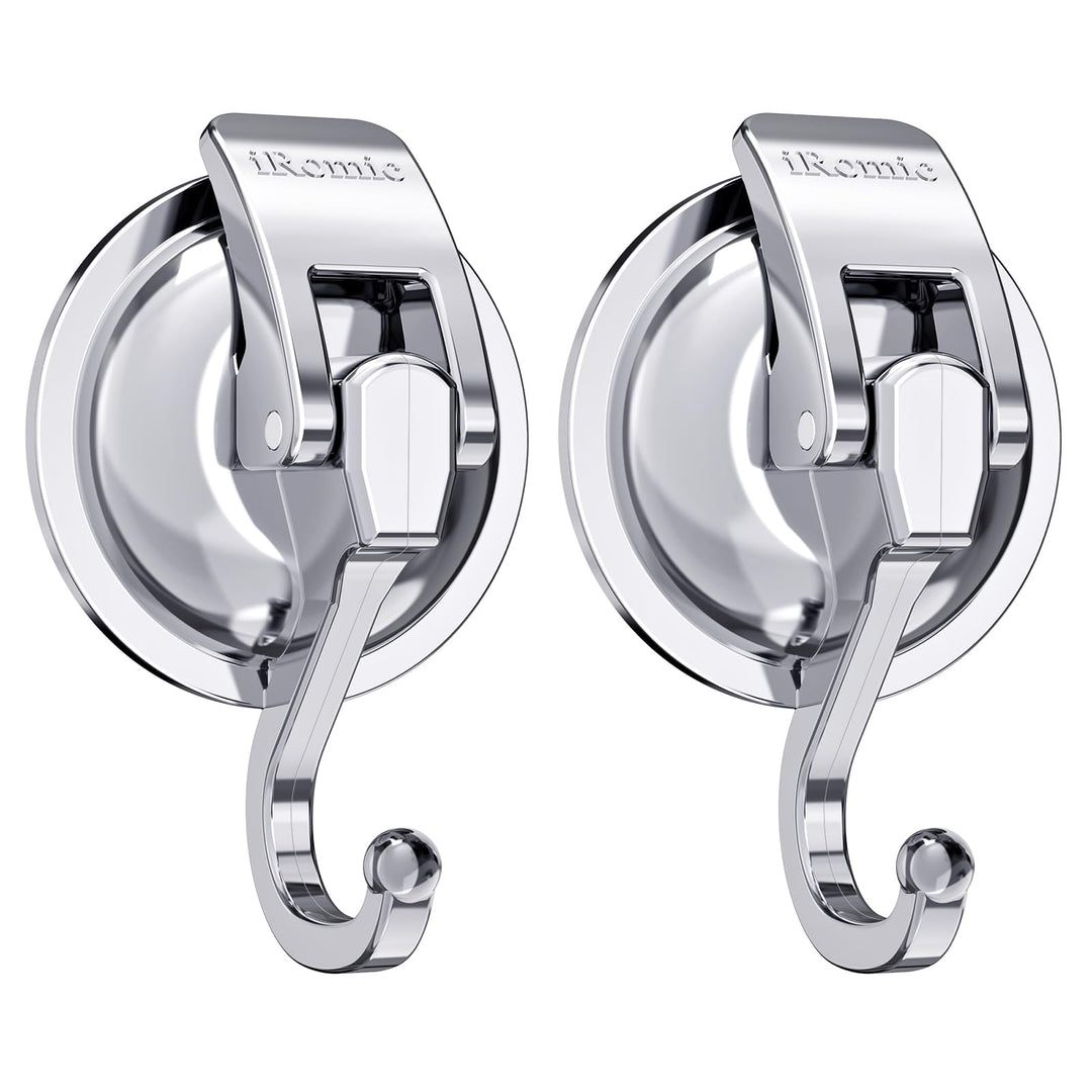 Heavy Duty Vacuum Suction Cup Hooks (2Pack) Specialized for Kitchen&amp;Bathroom&amp;Restroom Organization,